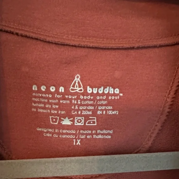 Neon Buddha Casual Button-Up Lightweight Jacket Blazer NWOT Size 1X - Picture 7 of 11